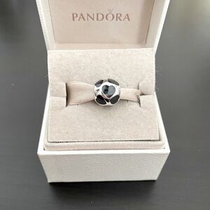 Pandora Love You Black Enamel Charm